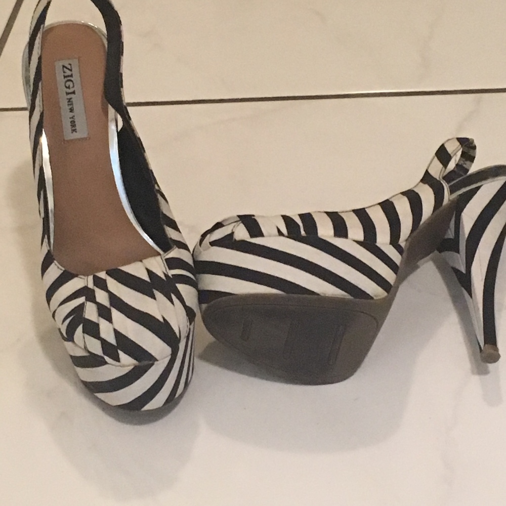 Zigi New York Black and white stiletto